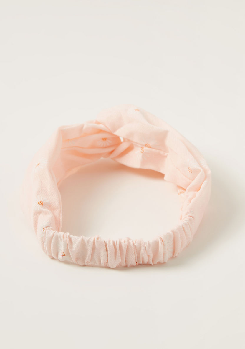 Charmz Floral Print Soft Headband with Knot Detail-Hair Accessories-image-2