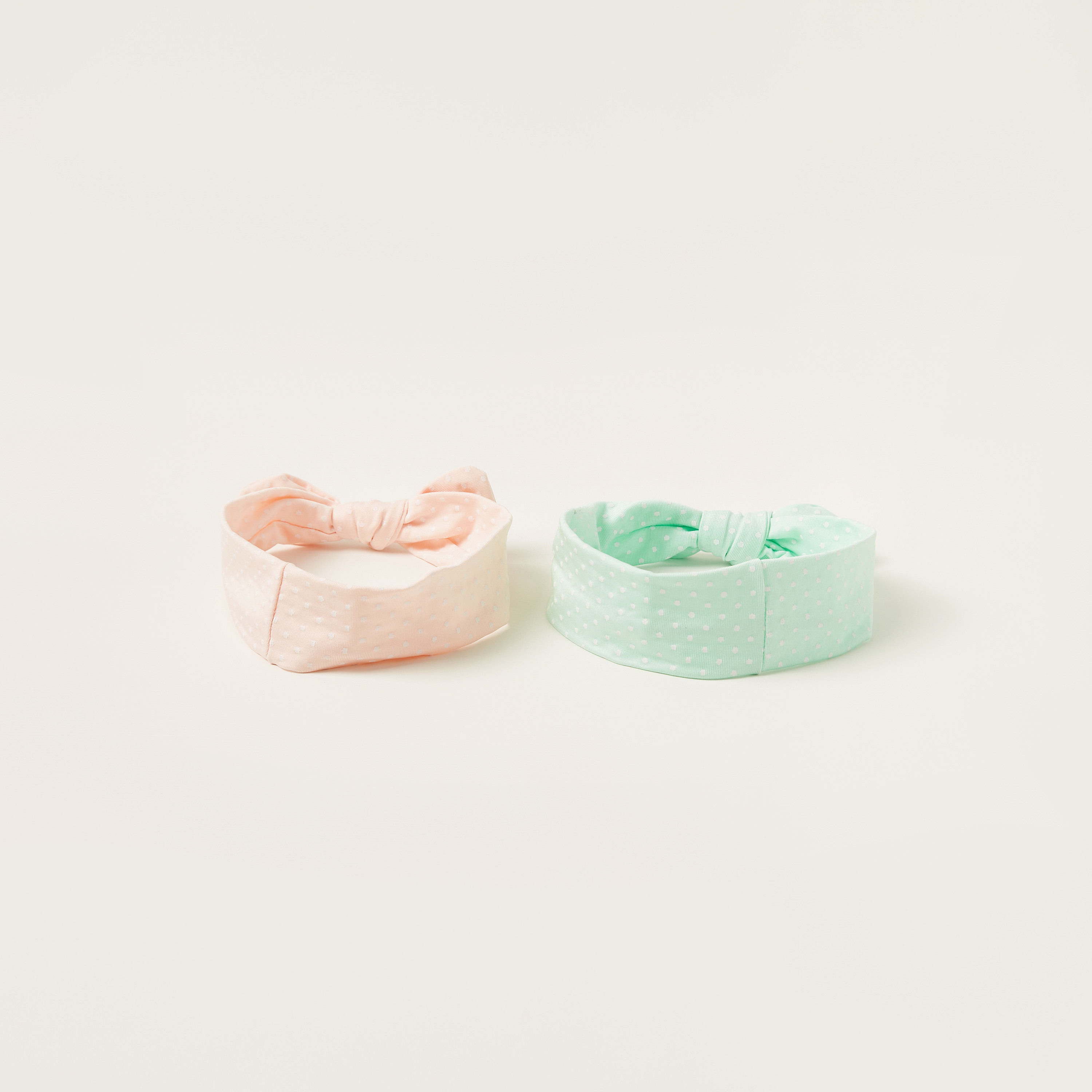 شرائط شعر بطبعات وزينة فيونكة من تشارمز- طقم من قطعتين-baby-girls-accessories-hairaccessories-image-3
