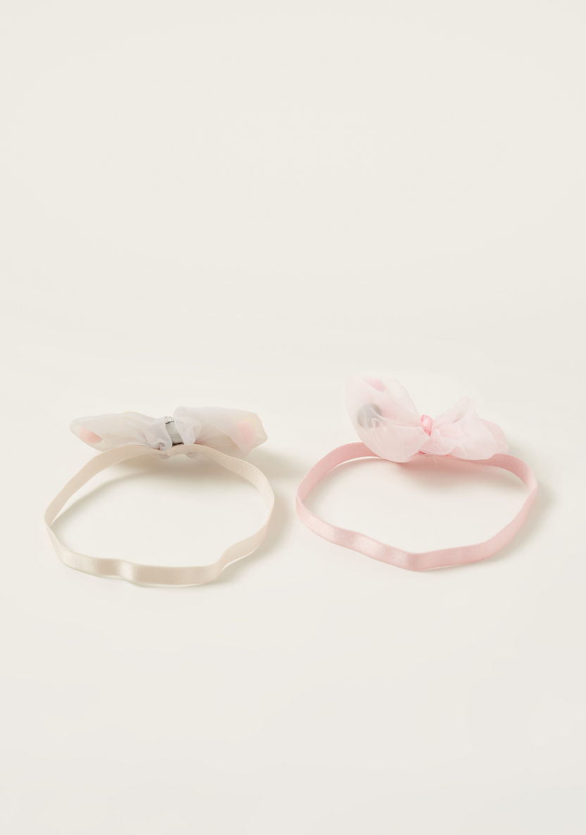 Charmz Solid 2-Piece Hairband with Bow Applique Set-Hair Accessories-image-2