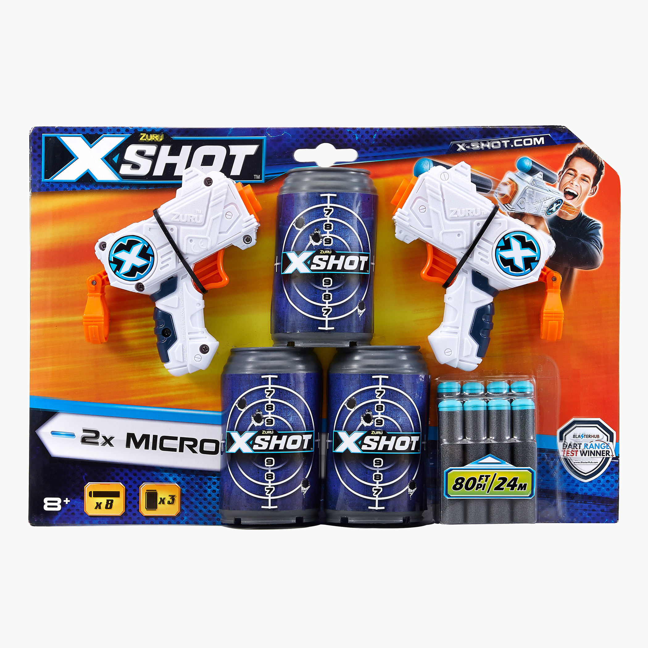 Buy X-Shot Excel Double Micro 3 Cans and 8 Darts Set Online ...
