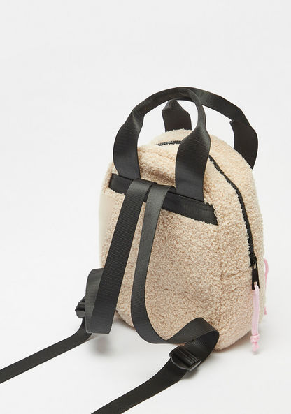 Little Missy Textured Backpack with Adjustable Straps and Zipper Closure