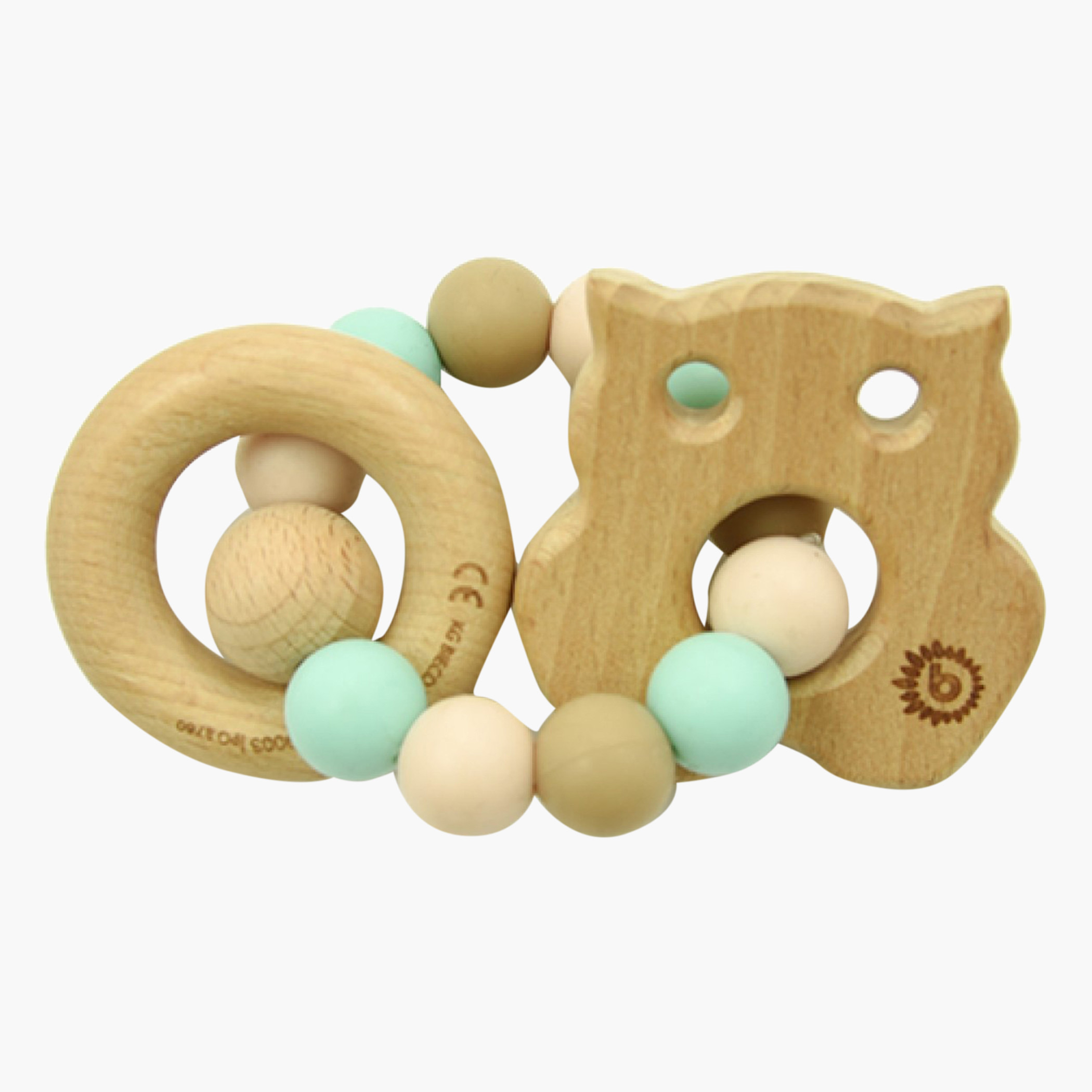 Luqu Silicone and Wood Bird Teether-baby-feeding-teethers-image-1
