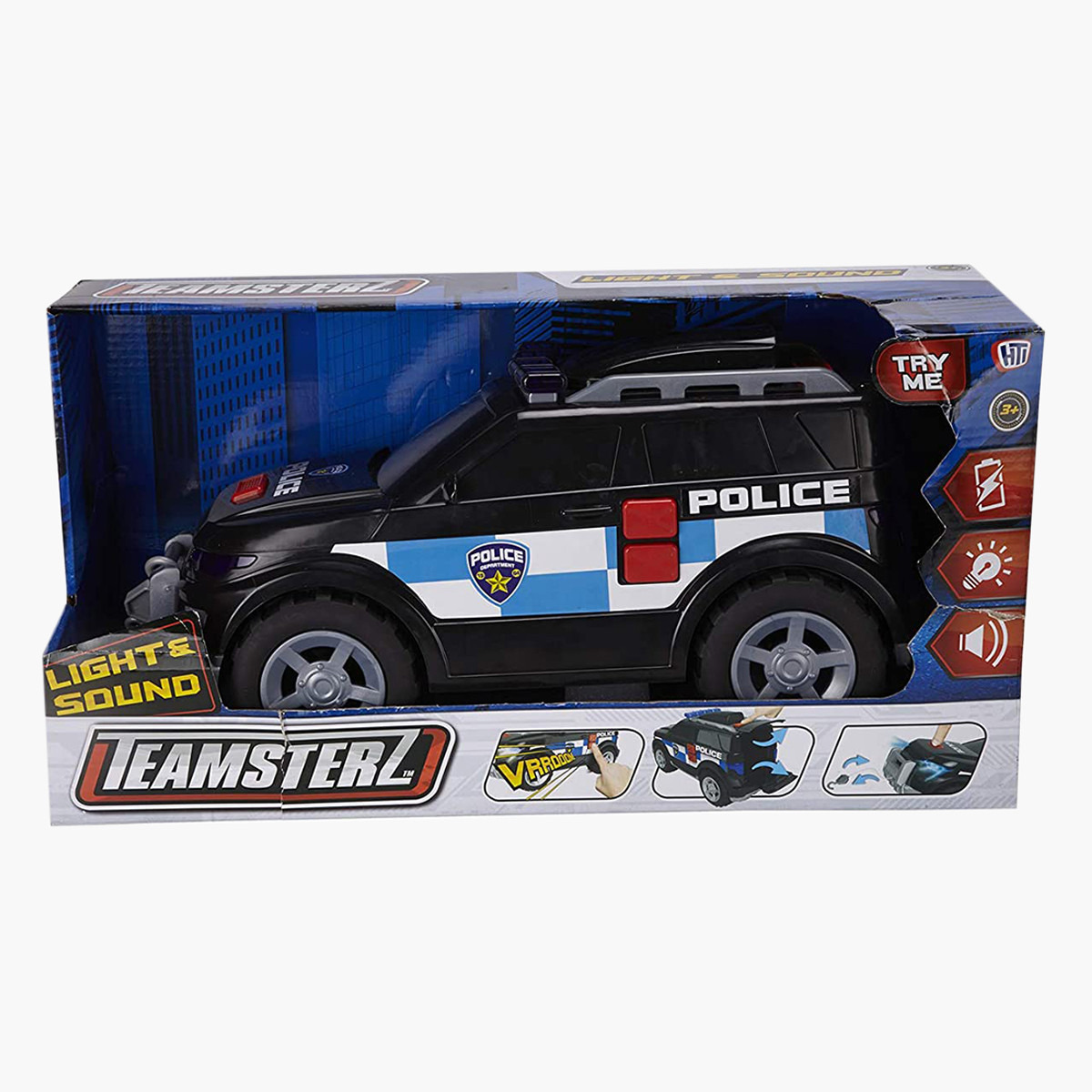 Teamsterz Medium Police Car with  Light and Sound-toys-playvehicles-utilityvehicles-image-1