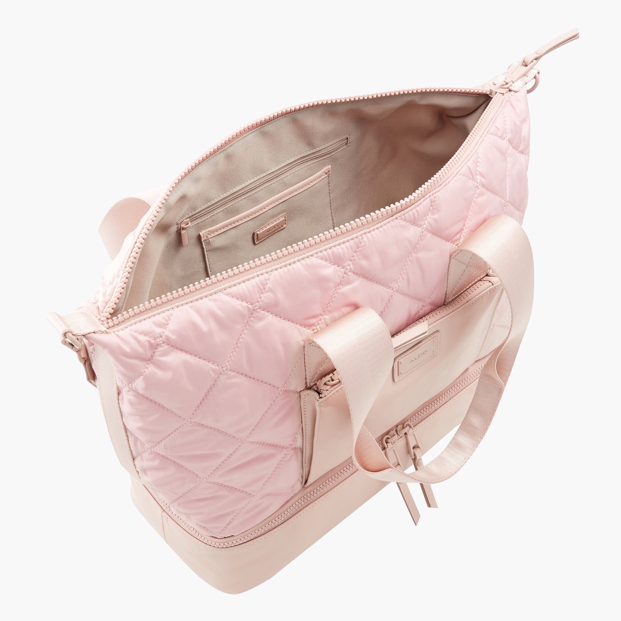 Aldo Quilted Shopper Bag with Detachable Strap and Zip Closure-women-bagsandwallets-handbags-image-2
