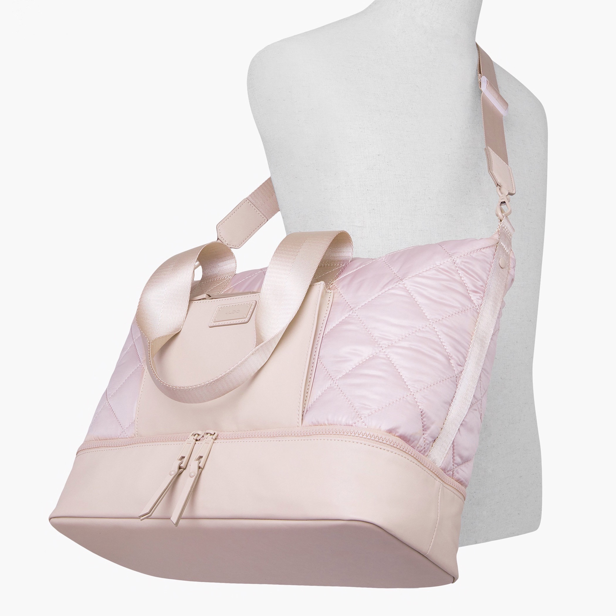 Aldo Quilted Shopper Bag with Detachable Strap and Zip Closure-women-bagsandwallets-handbags-image-3
