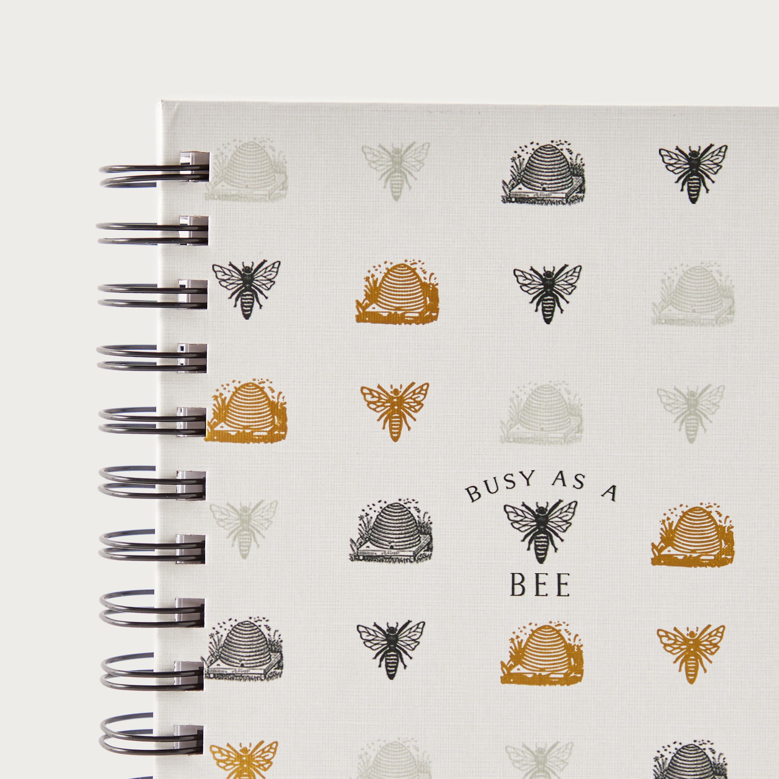 Punch Studio Bee Print Spiral Bound Journal-school-stationery-planners-image-2