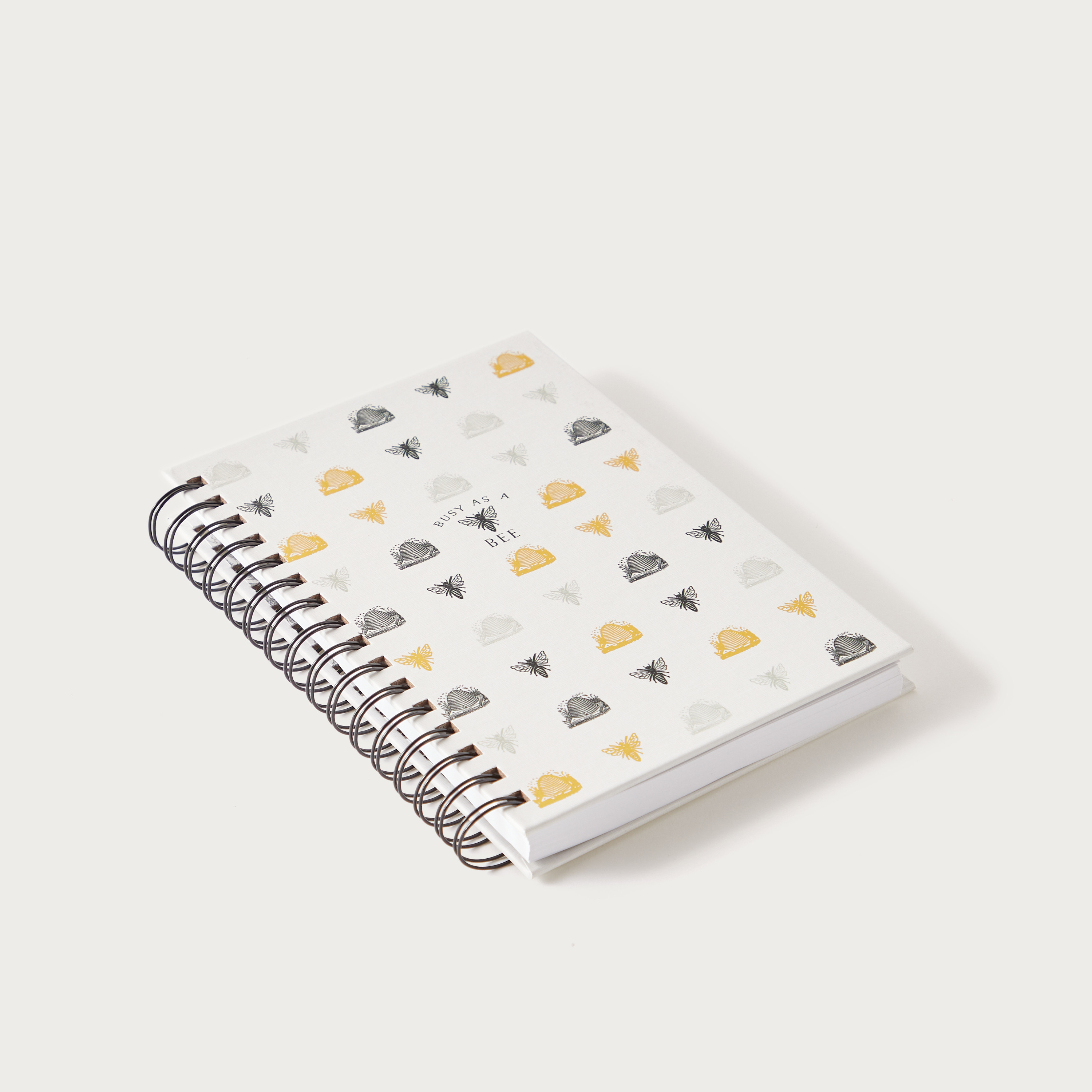 Punch Studio Bee Print Spiral Bound Journal-school-stationery-planners-image-3