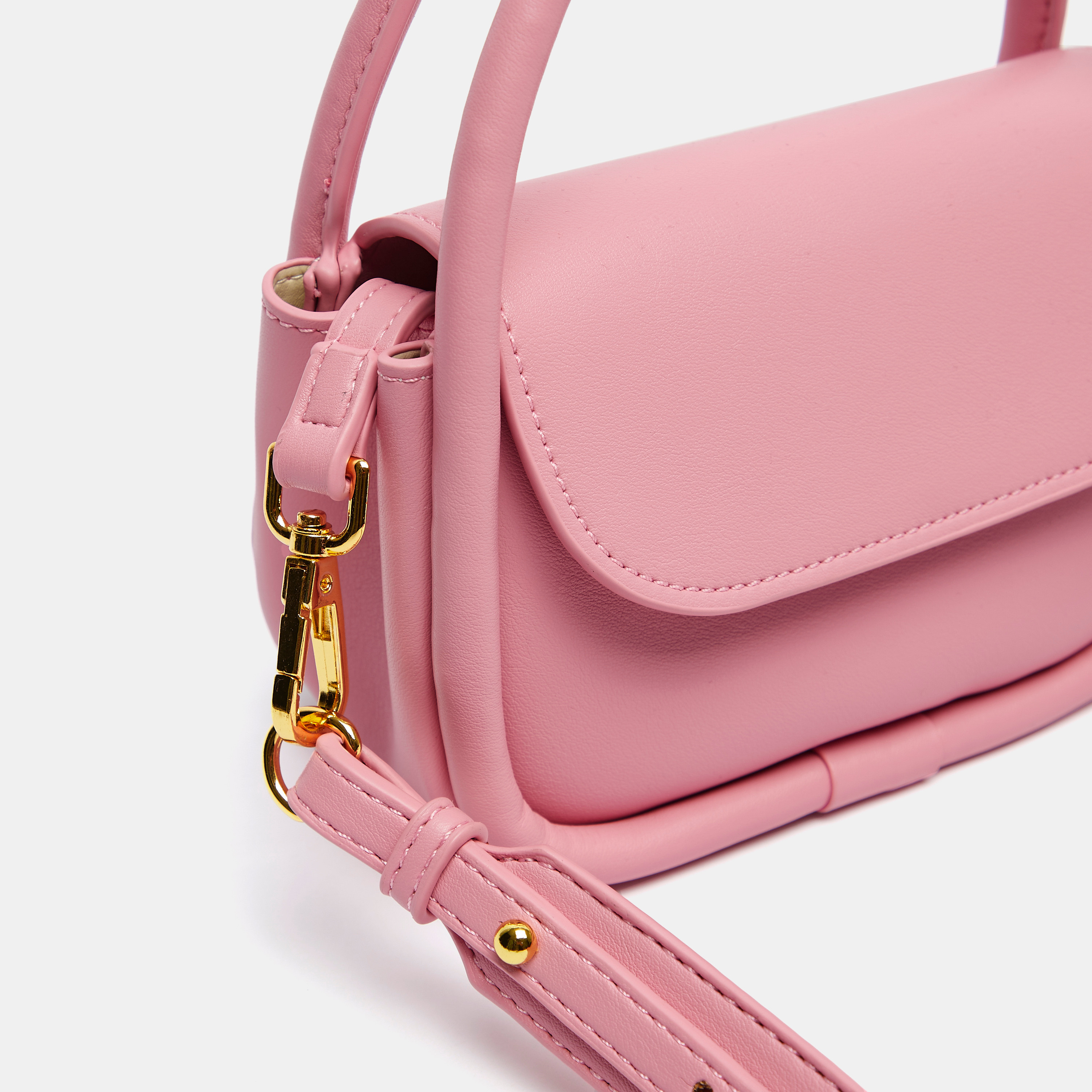 Shop Haadana Solid Crossbody Bag with Detachable Strap and Shop Haadana Solid Crossbody Bag with Detachable Strap and
