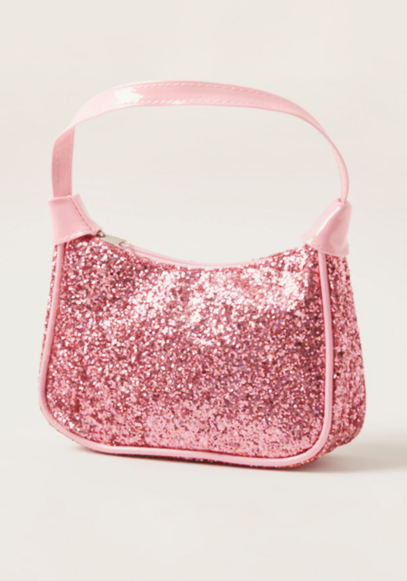 Charmz Glitter Detail Bag with Bow Applique-Bags and Backpacks-image-2