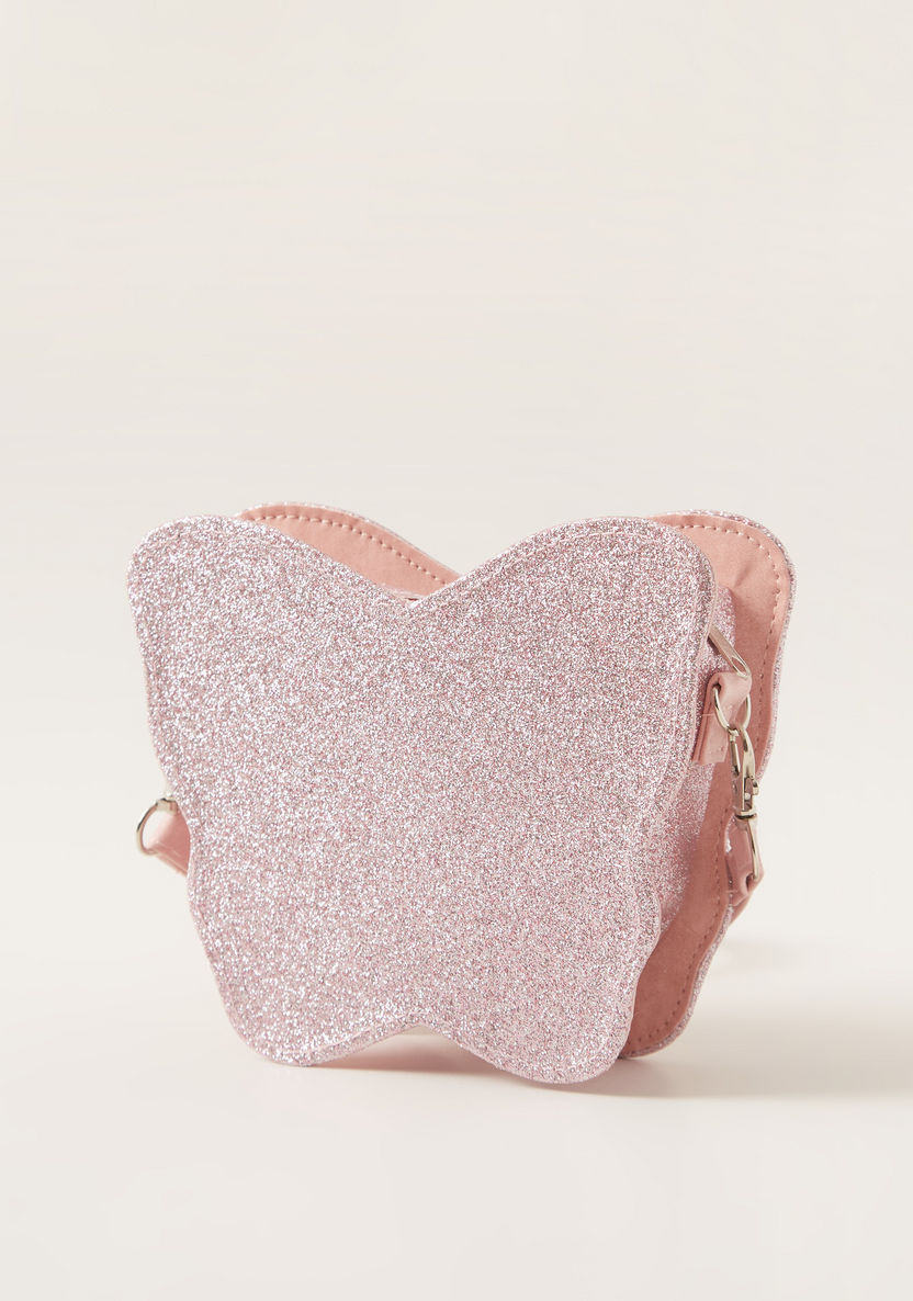 Charmz Glitter Textured Butterfly Shaped Handbag-Bags and Backpacks-image-2