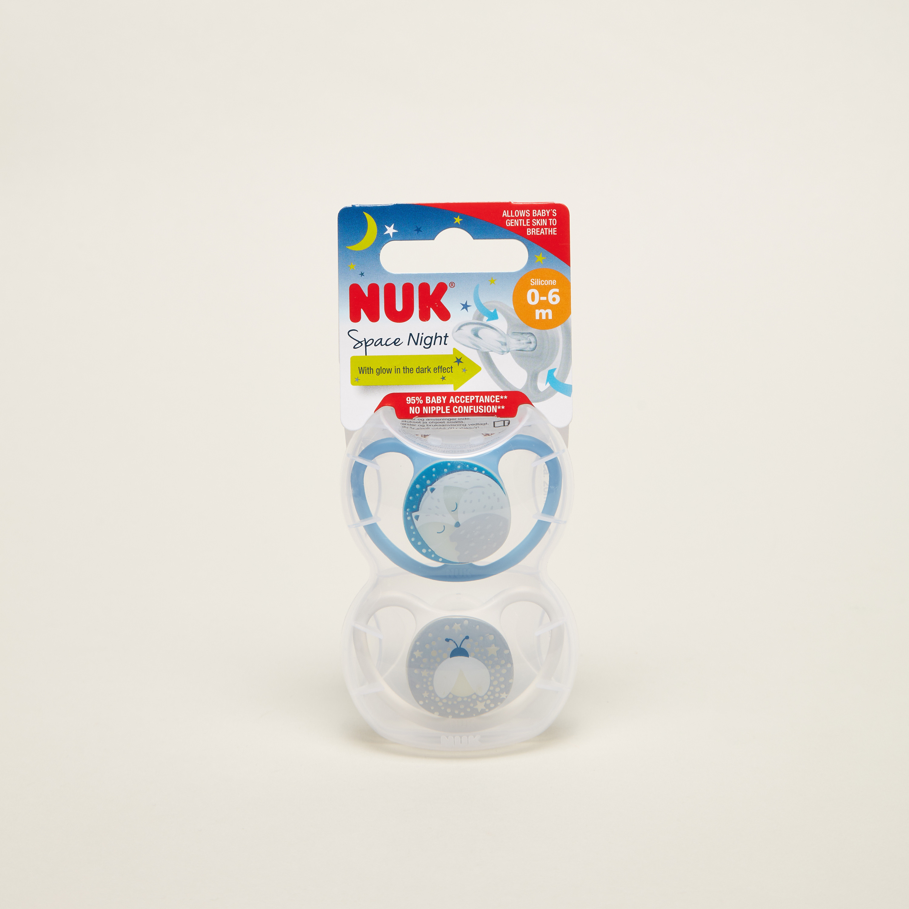 طقم لهايات سبيس نايت قطعتين من إن يو كي - 0-6 شهرًا-baby-feeding-pacifiers-image-4