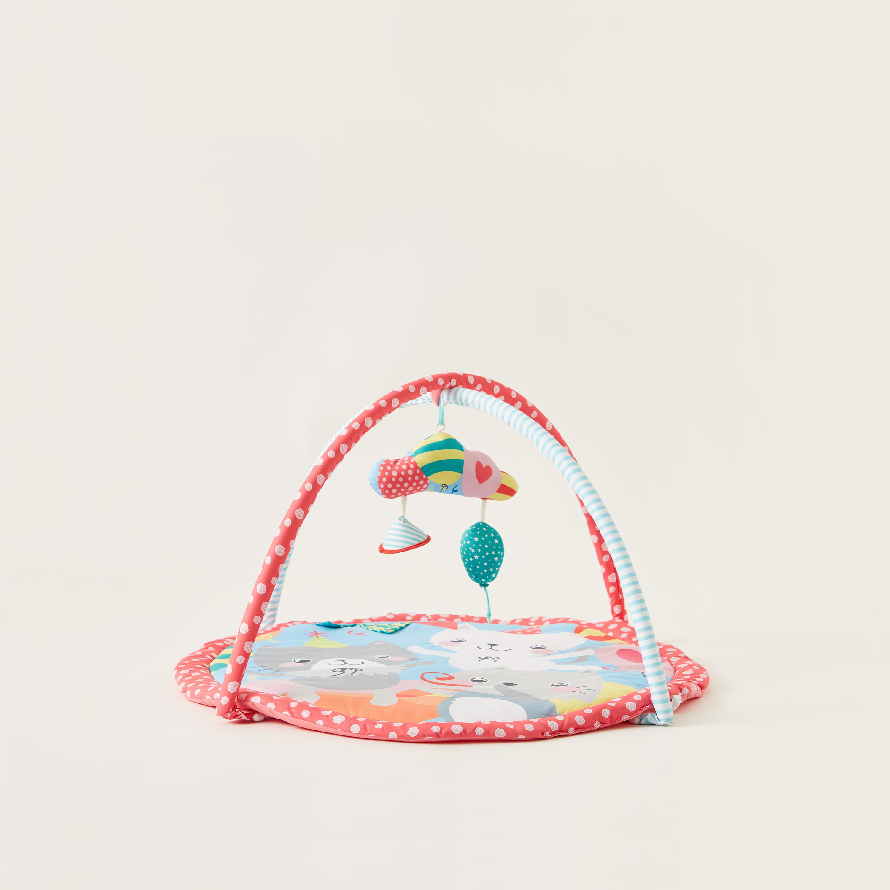Juniors Cat Party Playmat with Mobile-baby-infantactivity-playgyms-image-2