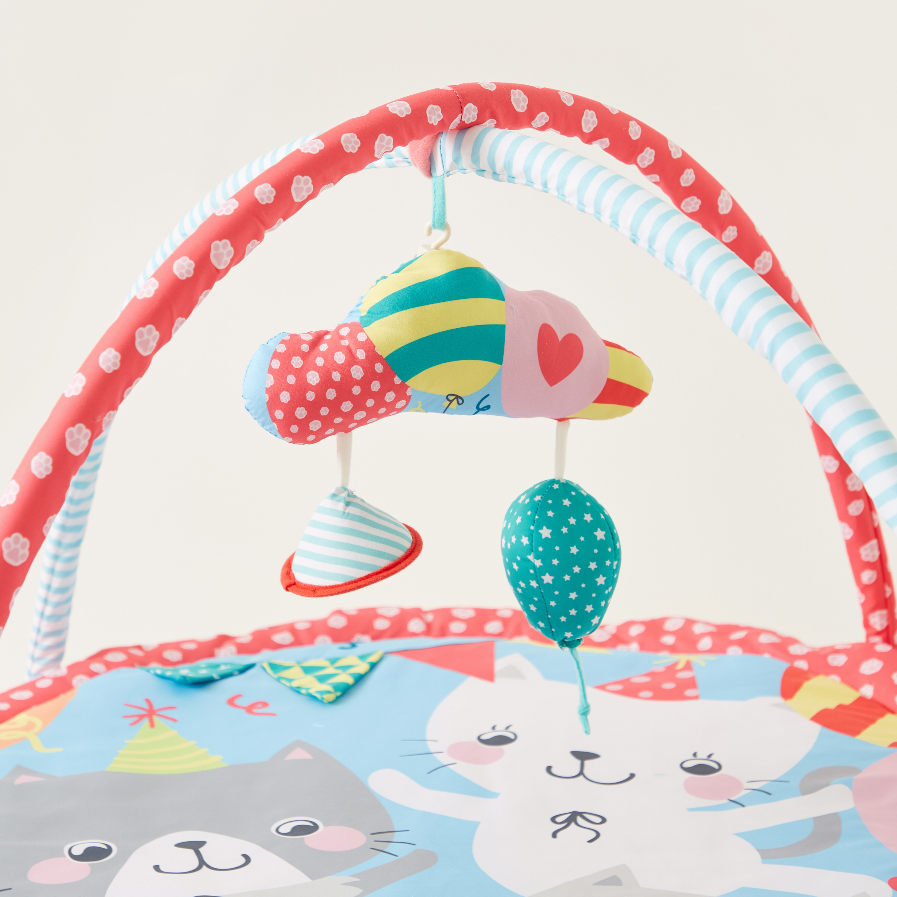 Juniors Cat Party Playmat with Mobile-baby-infantactivity-playgyms-image-4