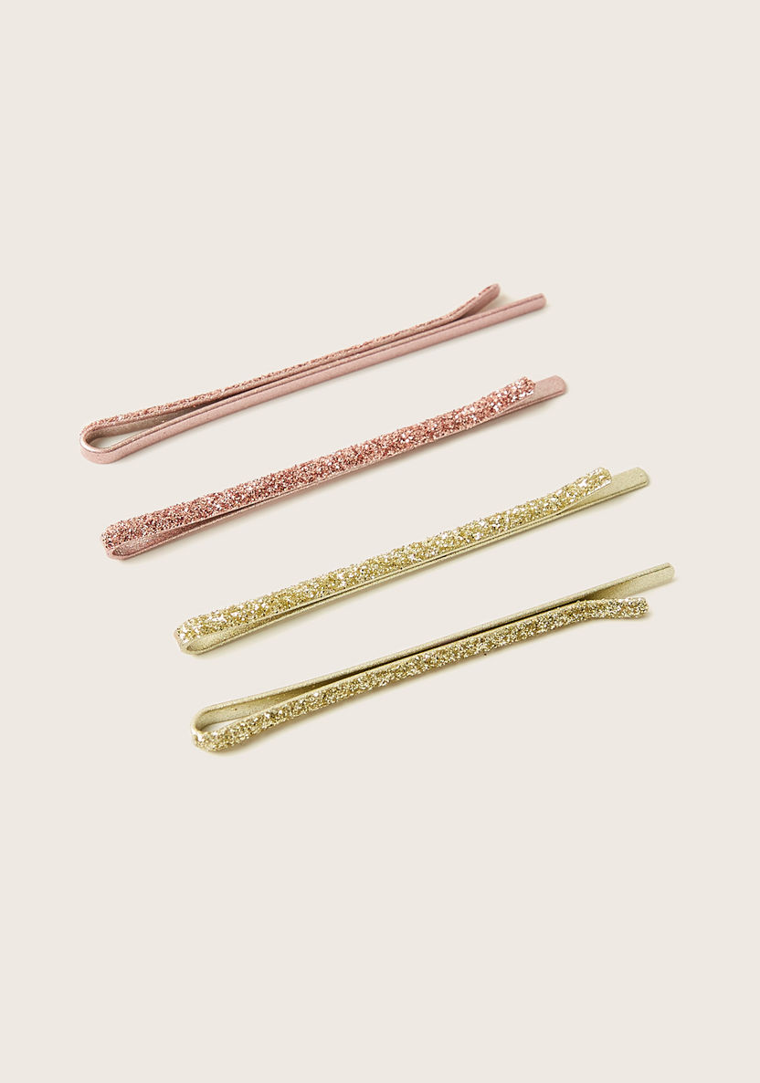 Charmz Glitter Detail Hairpin - Set of 4-Hair Accessories-image-0
