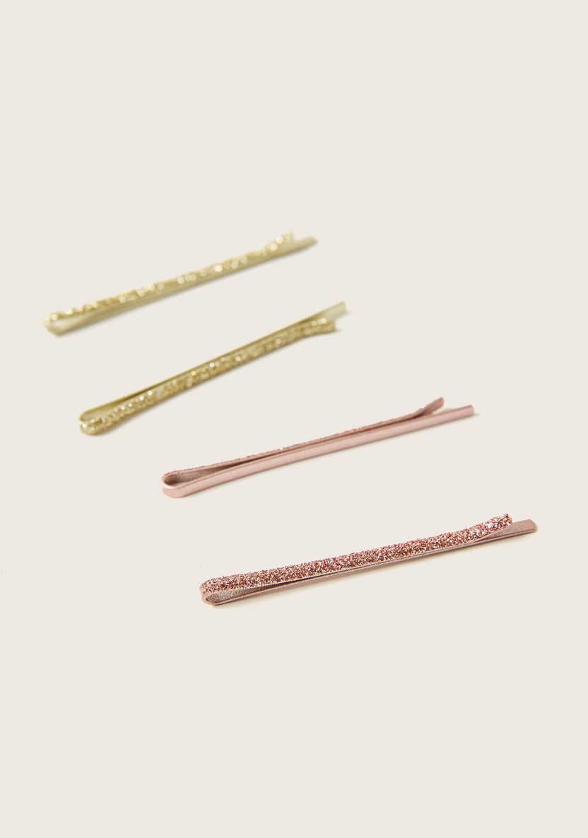 Charmz Glitter Detail Hairpin - Set of 4-Hair Accessories-image-2