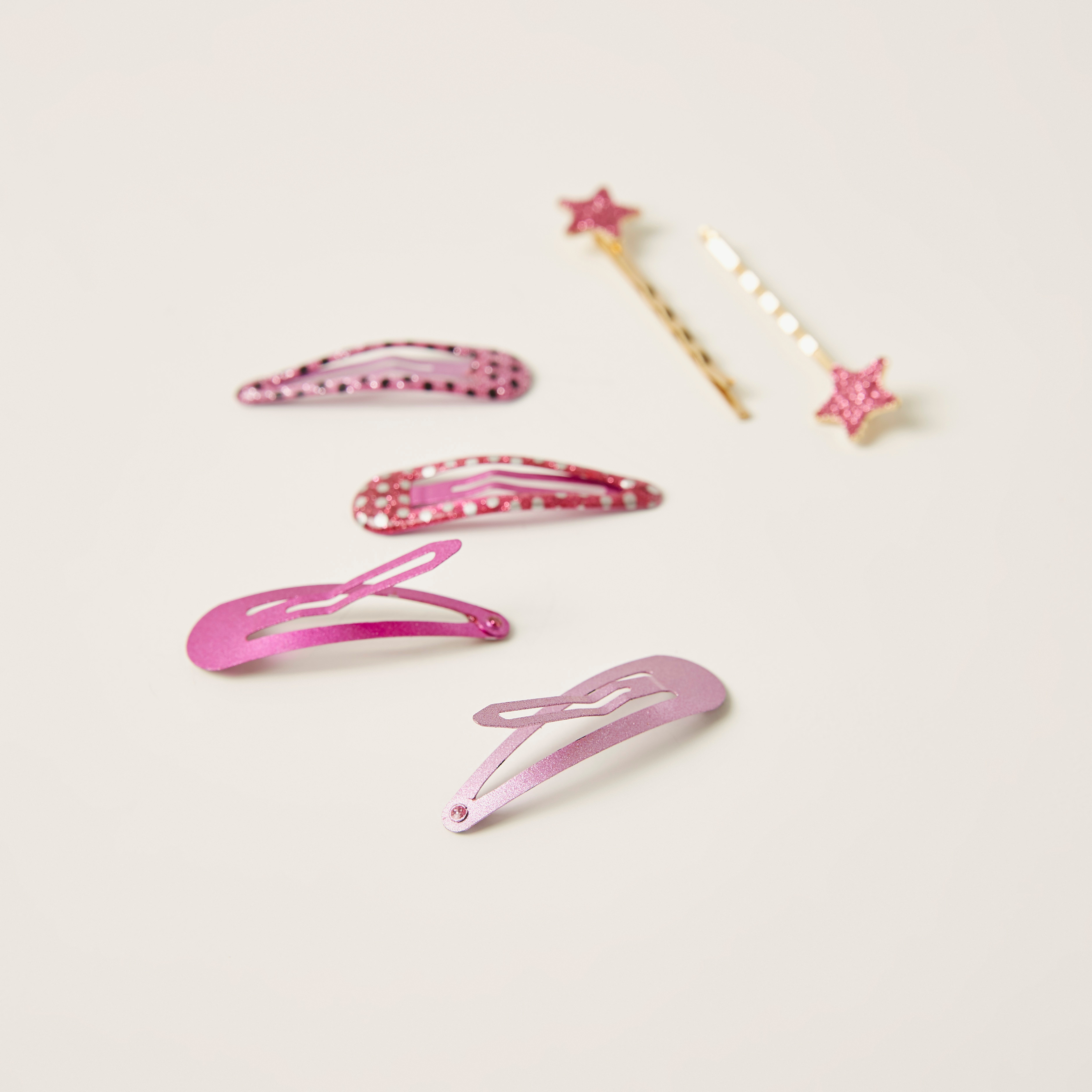 Charmz Glitter Detail Hairpin - Set of 6-baby-girls-accessories-hairaccessories-image-3
