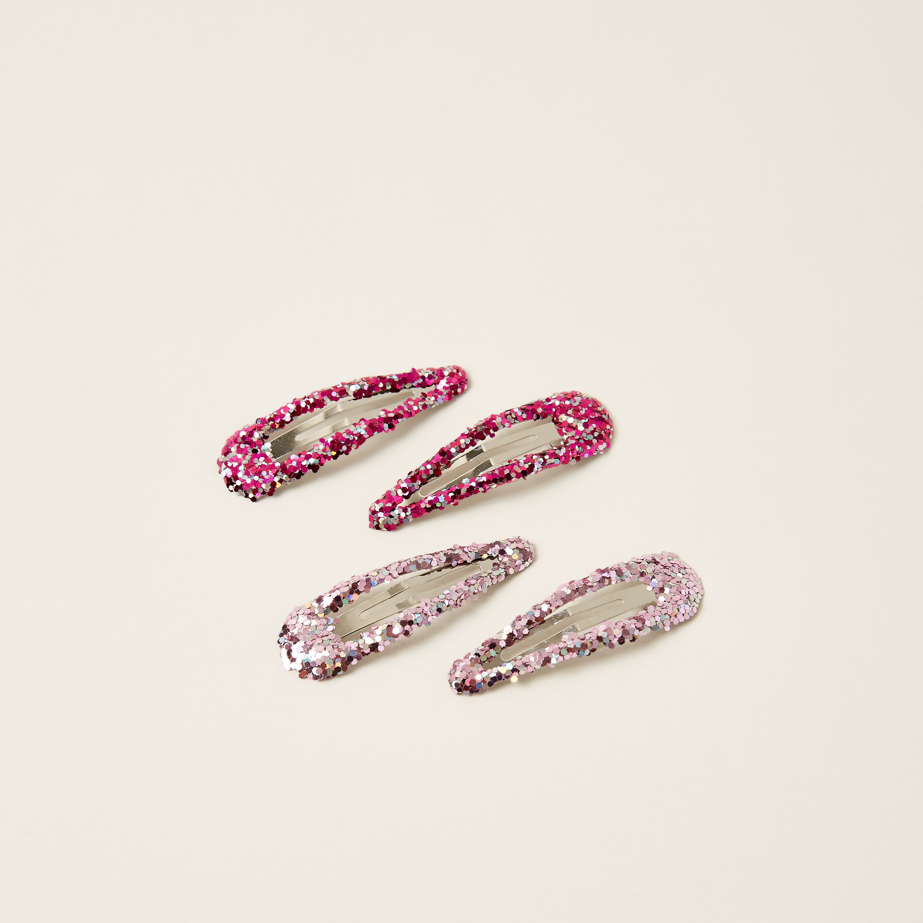 Charmz Glitter Hair Clip - Set of 4-baby-girls-accessories-hairaccessories-image-1