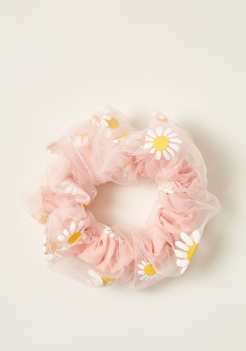 Charmz Floral Print Hair Scrunchie-Hair Accessories-image-0