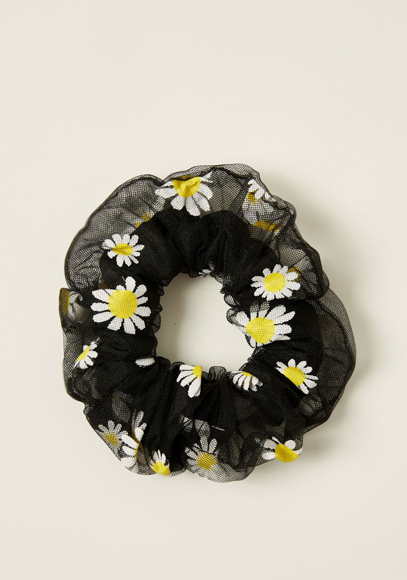 Charmz Floral Print Hair Scrunchie-Hair Accessories-image-0