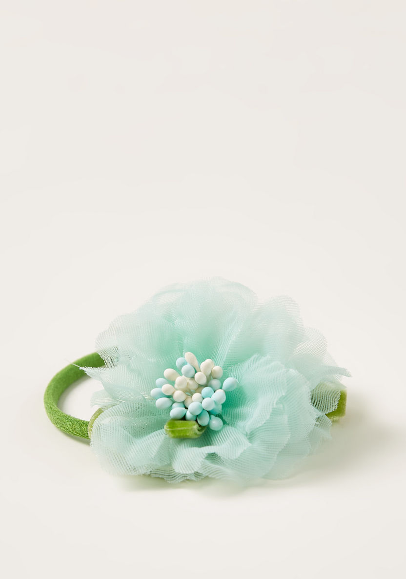 Charmz Hair Tie with Floral Accent-Hair Accessories-image-1