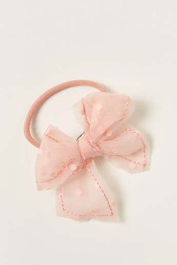 Charmz Hair Tie with Bow Applique
