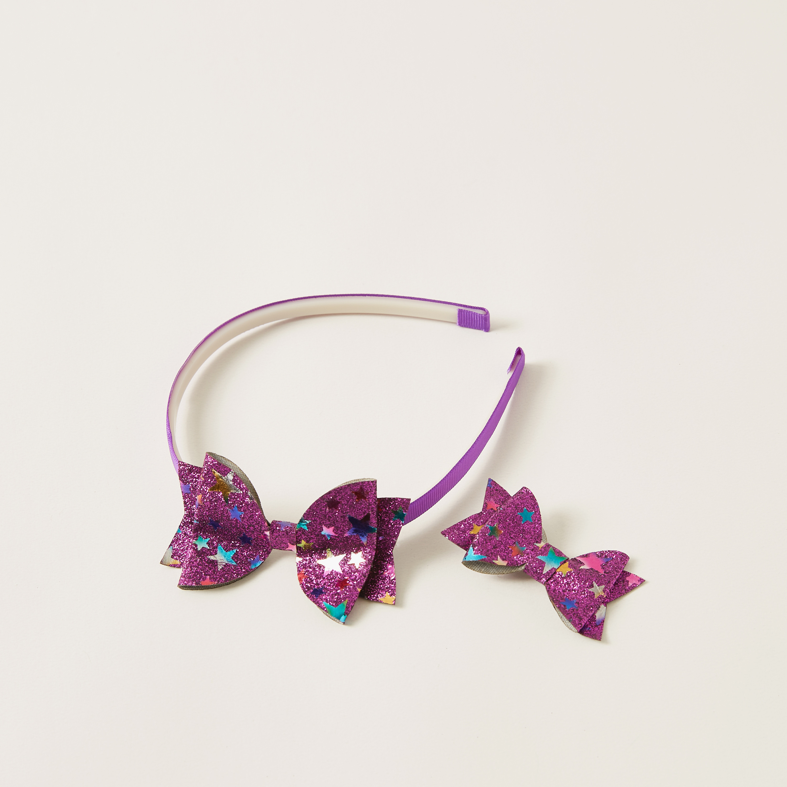 Charmz Bow Accented Headband and Hair Clip Set-baby-girls-accessories-hairaccessories-image-1