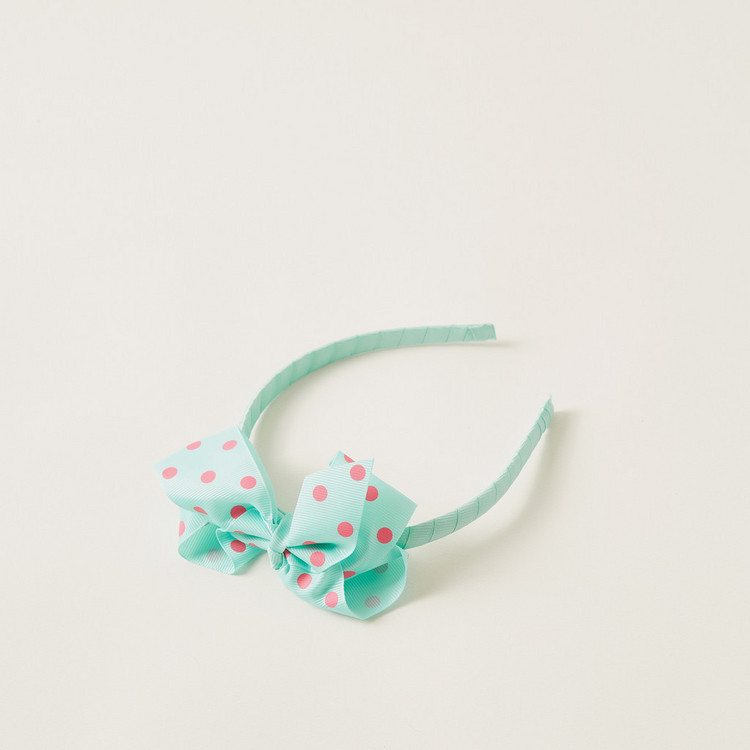 Charmz Bow Accented Headband and Hair Tie Set