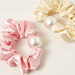 Charmz Solid Hair Tie with Pearl Detail - Set of 2-Hair Accessories-thumbnail-2