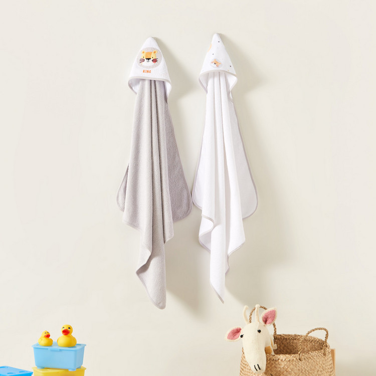 Juniors 2-Piece Hooded Towel Set - 75x75 cms