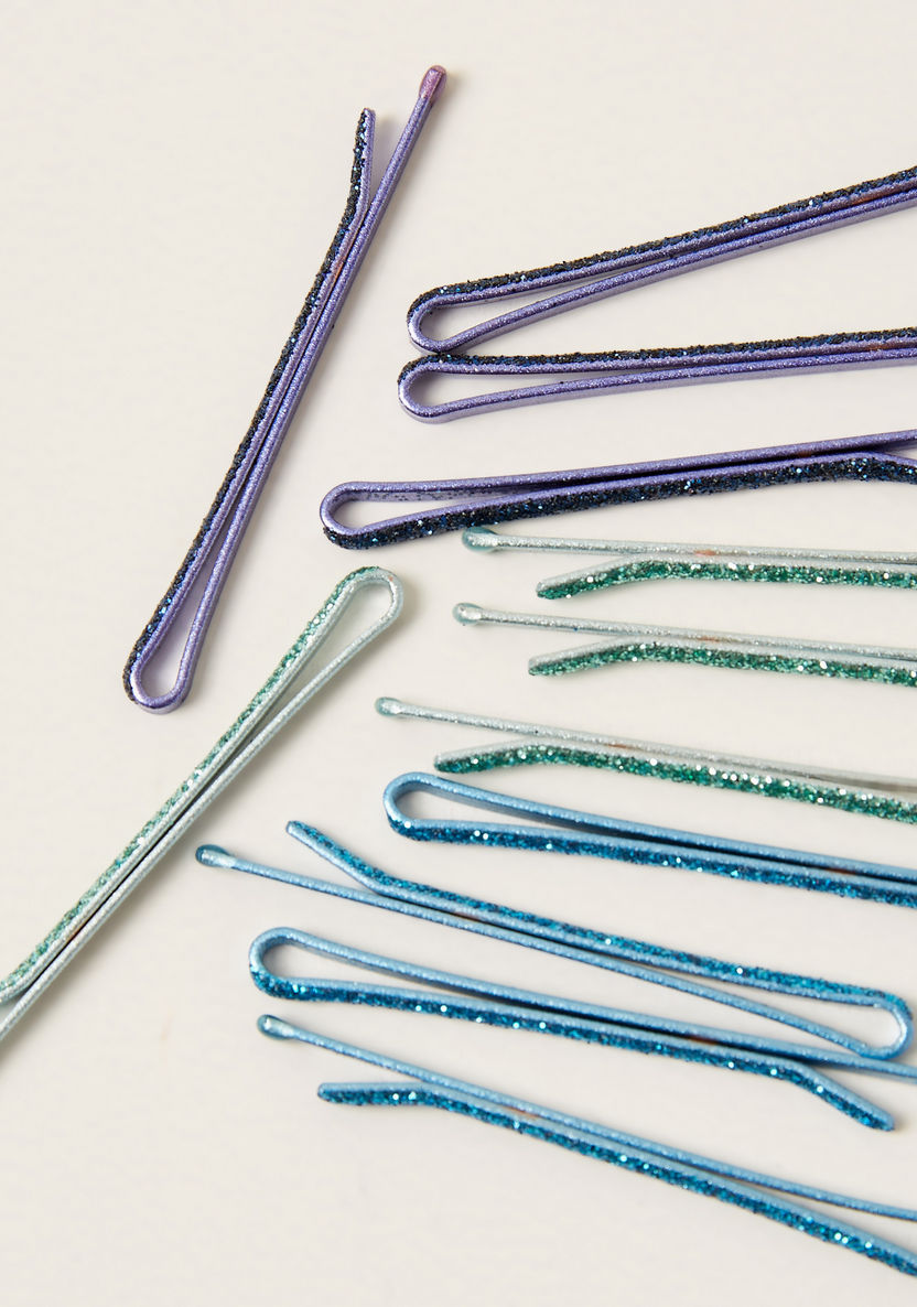 Charmz Glitter Detail Hair Pin - Set of 12-Hair Accessories-image-1