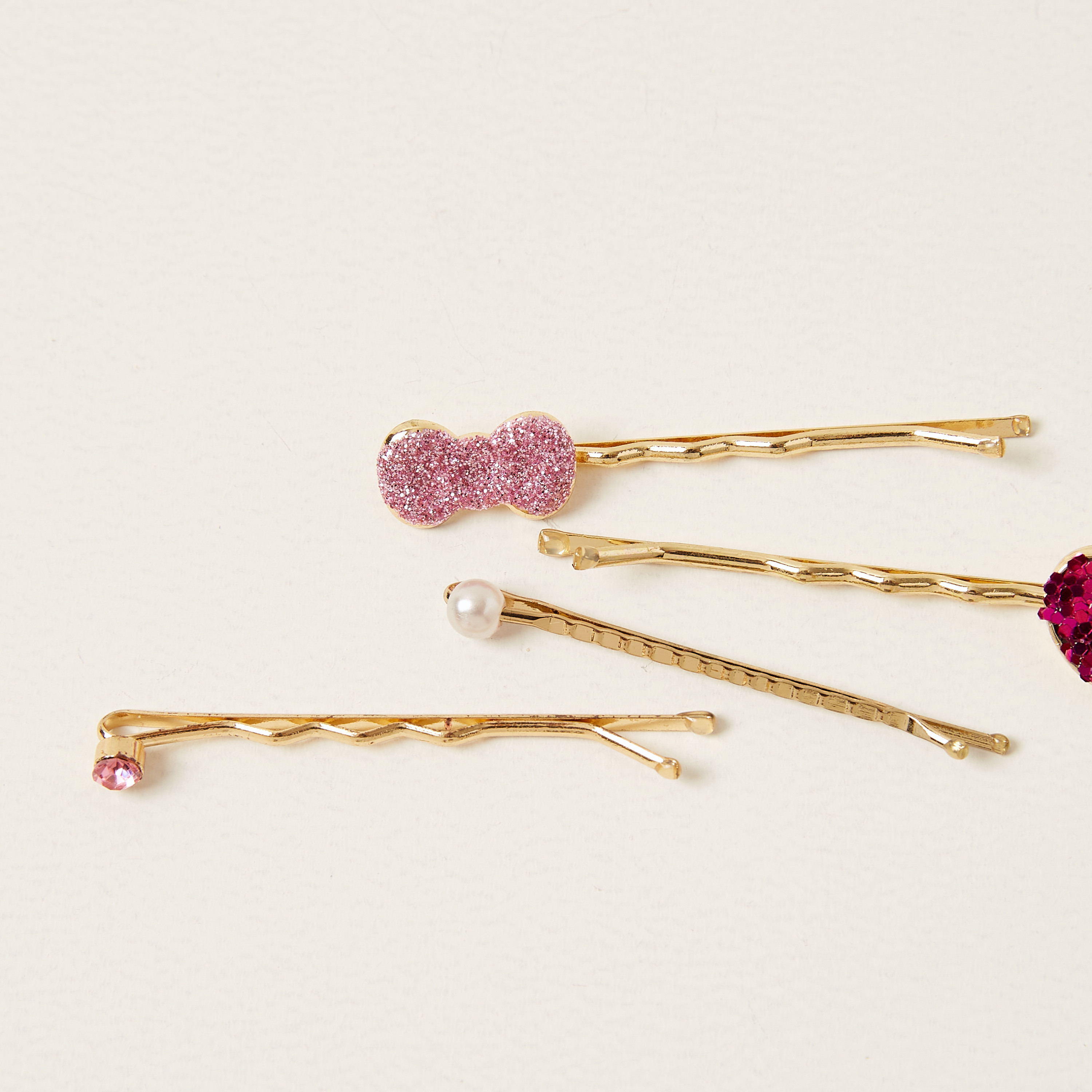 Charmz Studded Hair Clip - Set of 4-baby-girls-accessories-hairaccessories-image-2