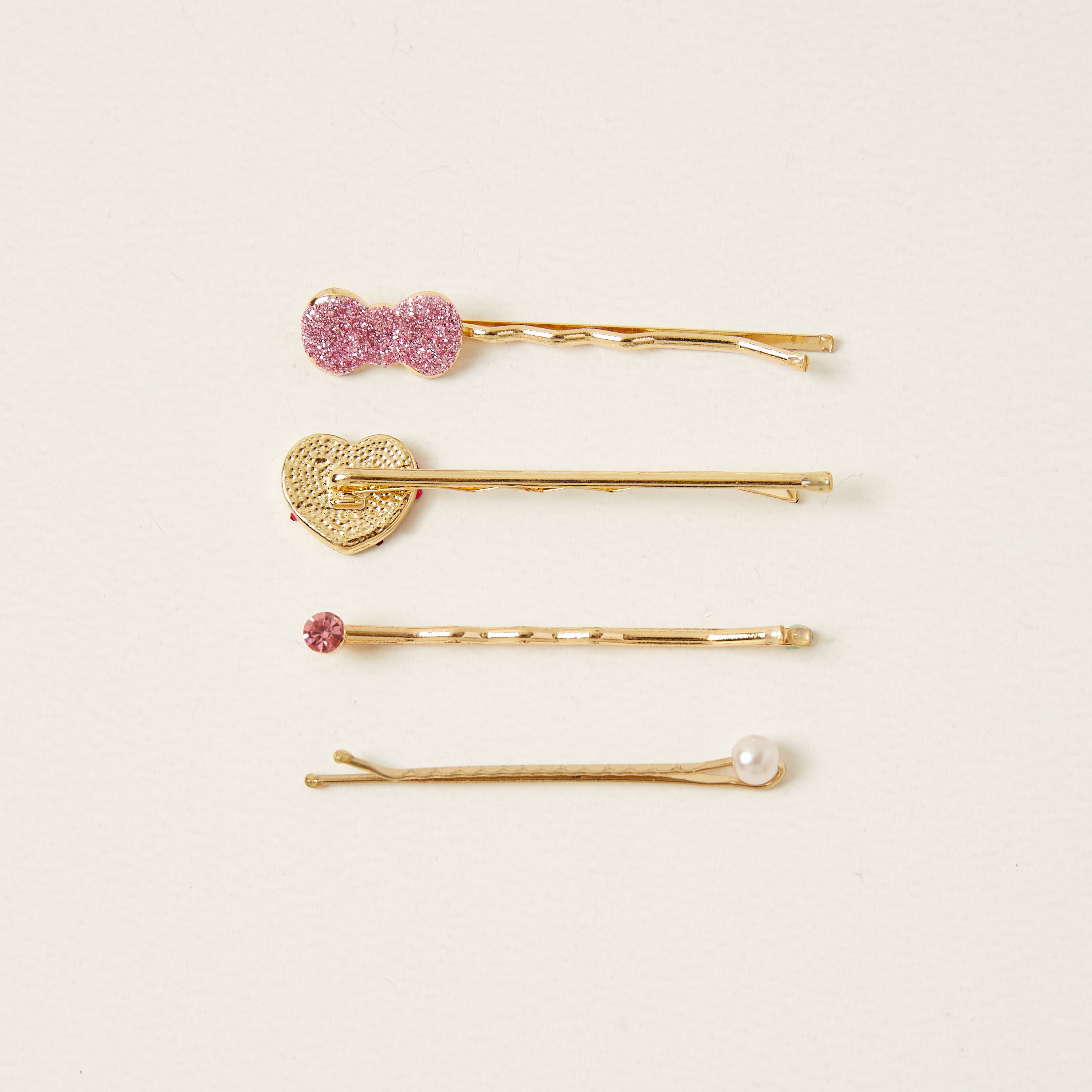 Charmz Studded Hair Clip - Set of 4-baby-girls-accessories-hairaccessories-image-3