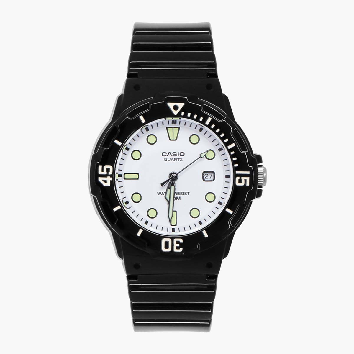 Casio black plastic on sale watch