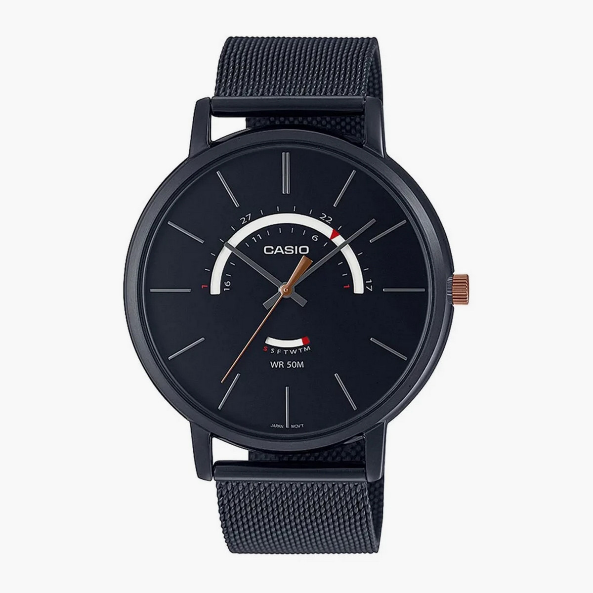 ساعة كاسيو للرجال من انالوج عقارب وسوار من جلد طبيعي أسمر - MTP-B105L-2AVDF-men-watchesandjewellery-watches-image-19
