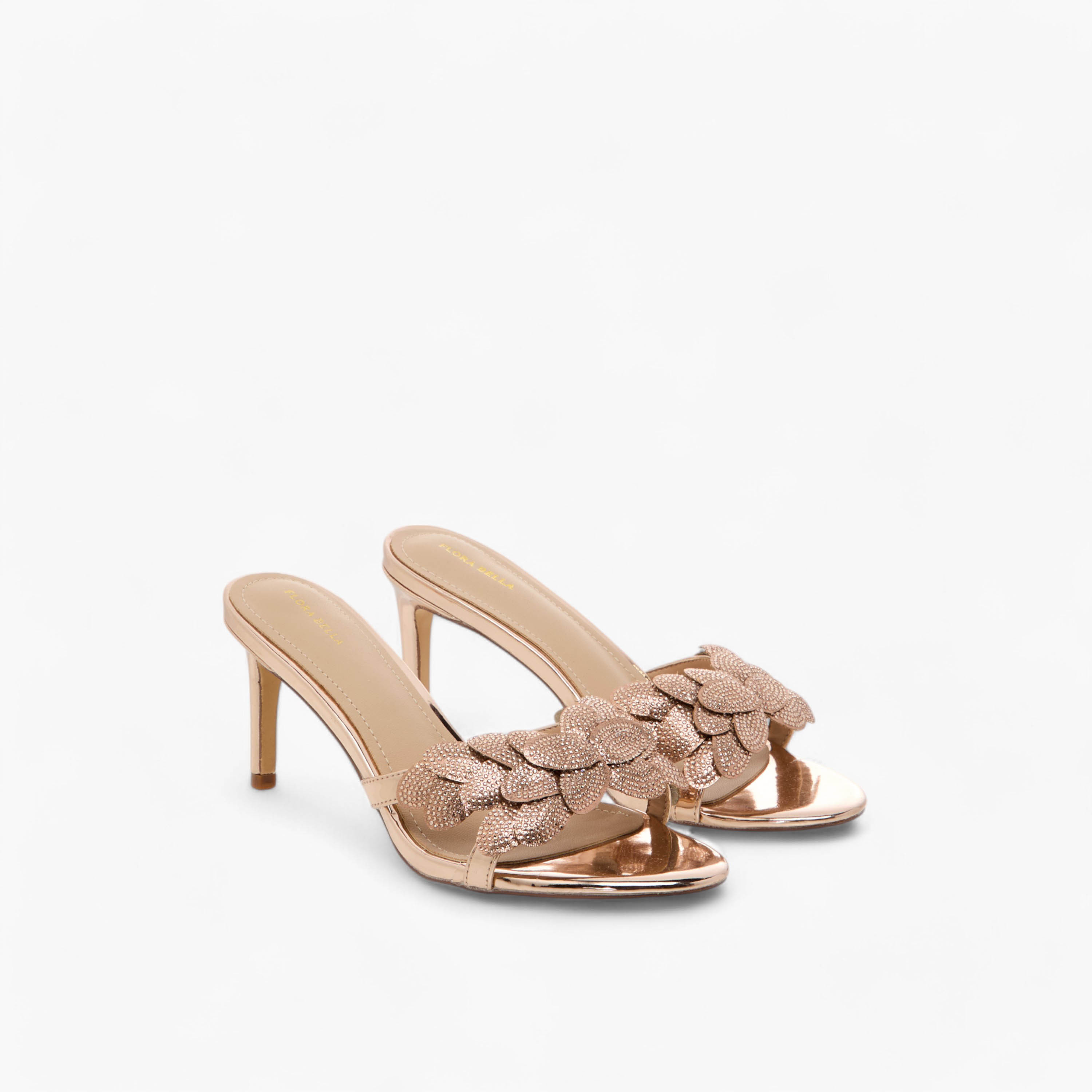Flora Bella Floral Embellished Slip-On Sandals with Stiletto Heels-women-shoes-sandals-heeled-image-1