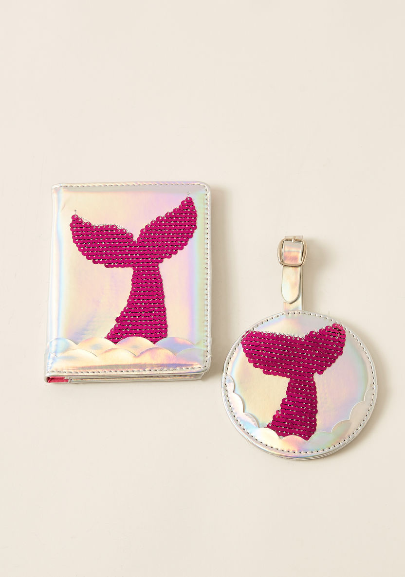 Charmz Sequin Detail Passport Cover and Luggage Tag-Novelties and Collectibles-image-0