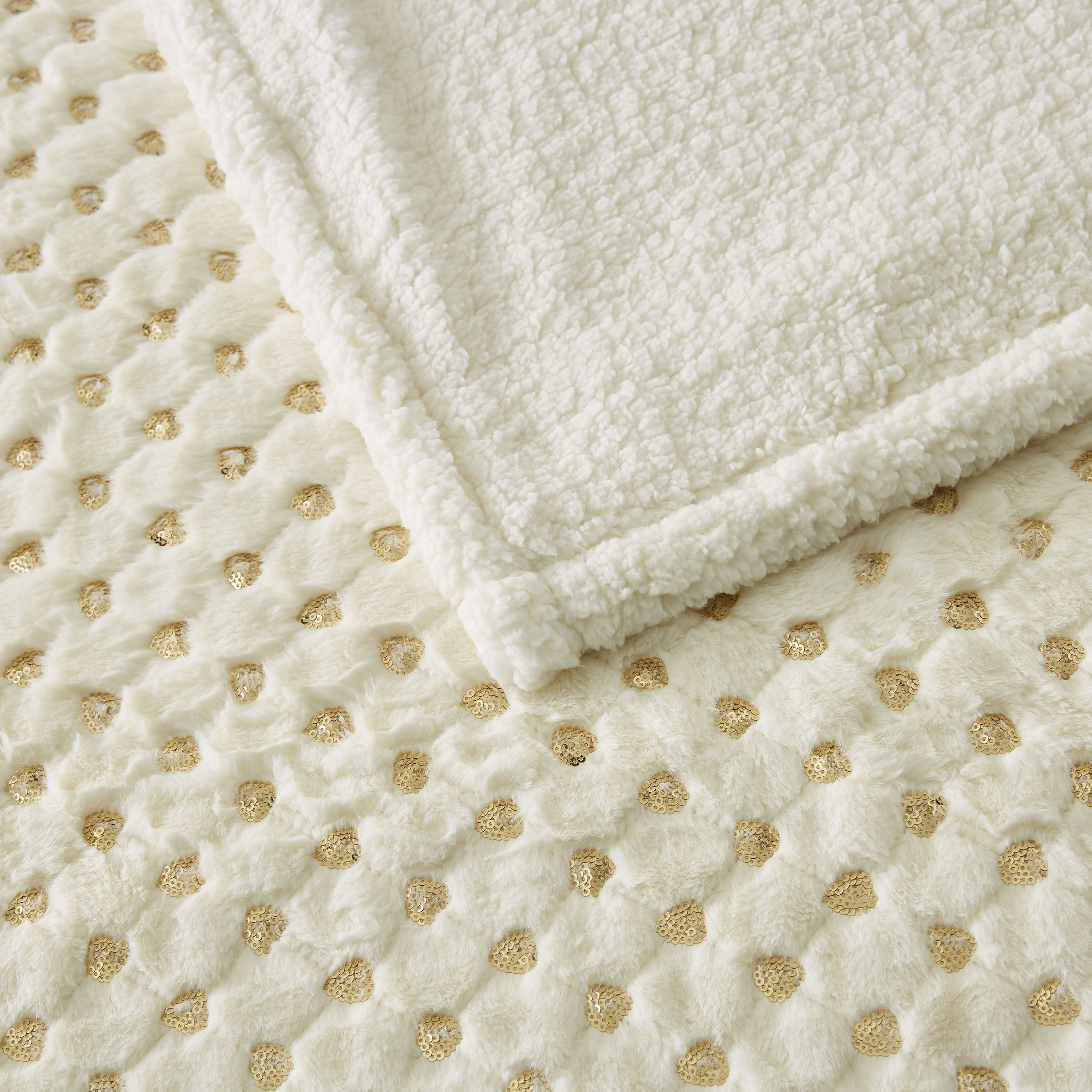 بطانية خفيفة مزينة بالترتر ستارز  - 152x127 سم-household-cushionsandthrows-throwsandblankets-throws-image-3