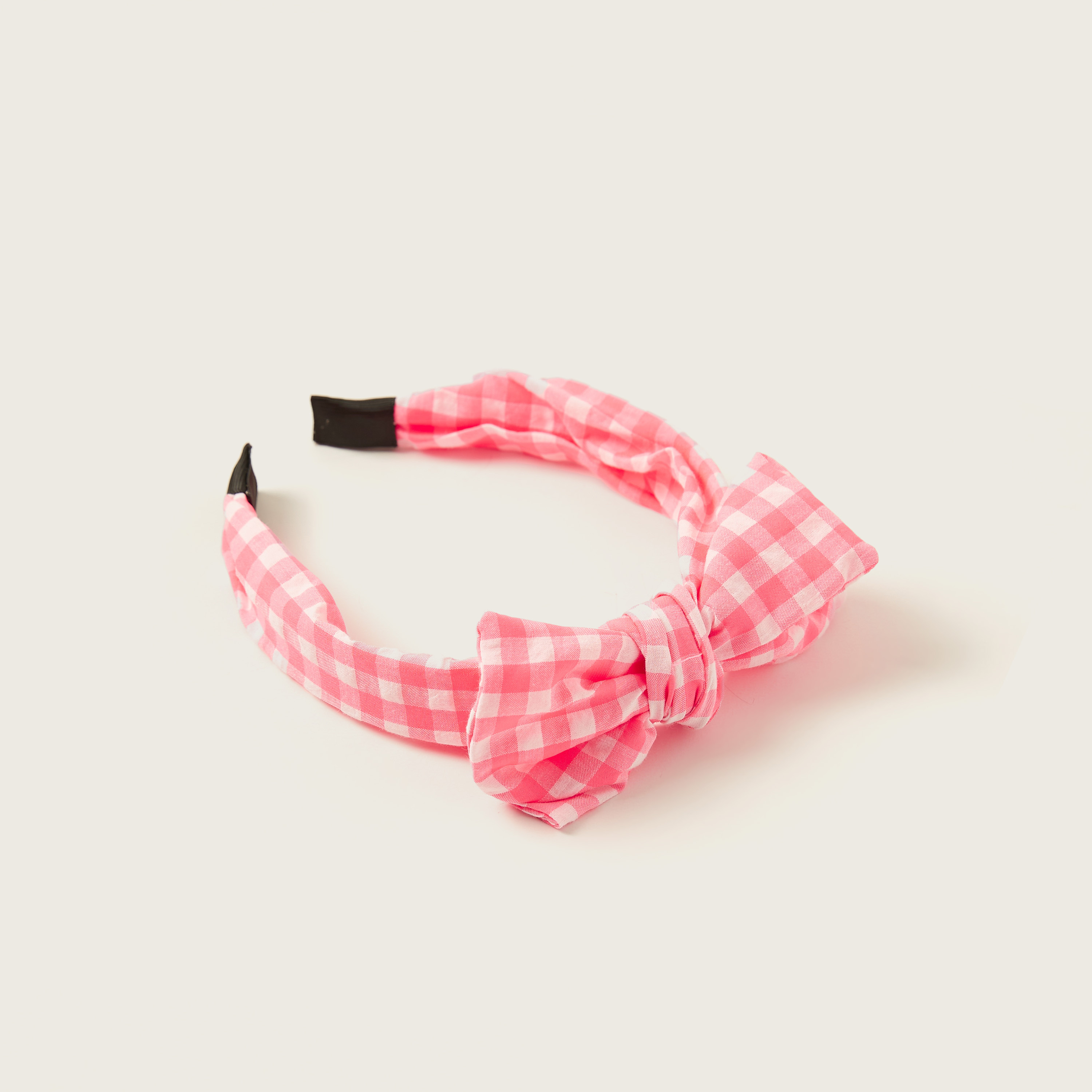 Charmz Checked Hairband with Bow Detail-baby-girls-accessories-hairaccessories-image-3
