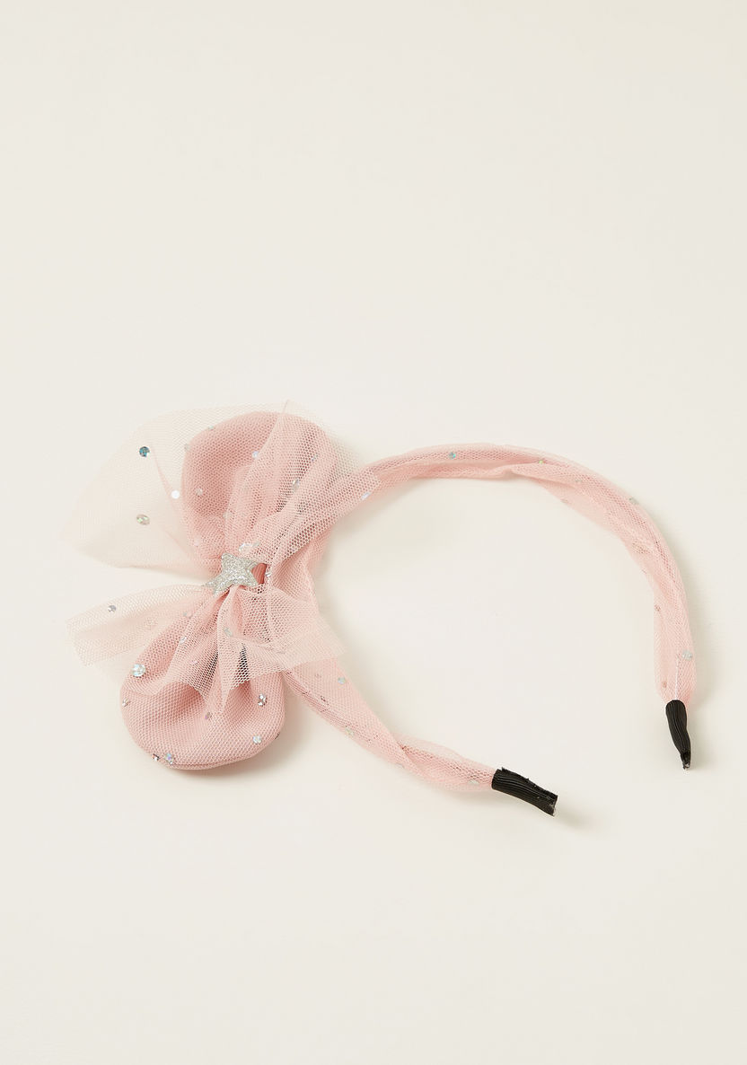 Charmz Textured Hairband with Bow Accent-Hair Accessories-image-0