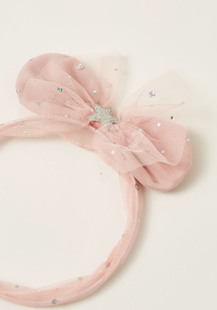 Charmz Textured Hairband with Bow Accent-Hair Accessories-image-1