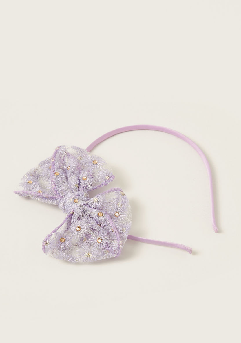 Charmz Solid Hairband with Bow Detail-Hair Accessories-image-0