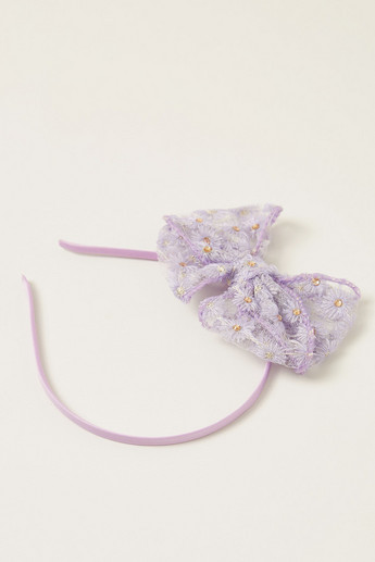 Charmz Solid Hairband with Bow Detail