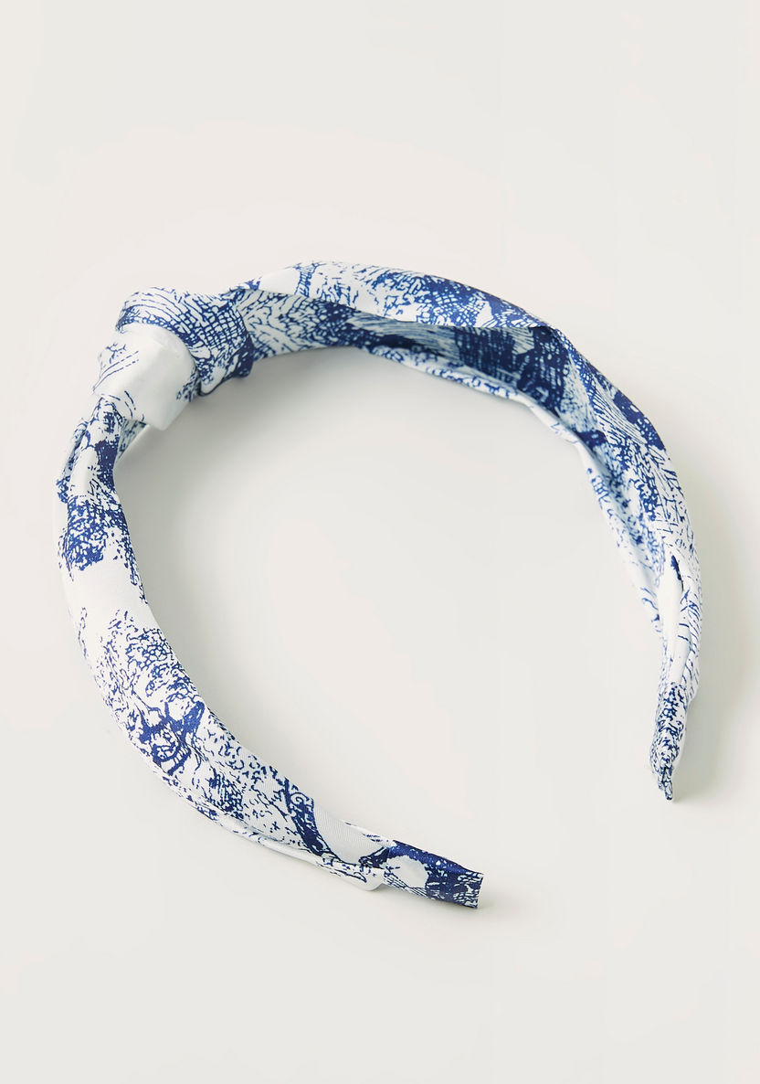 Charmz All-Over Printed Hair Band with Knot Detail-Hair Accessories-image-0