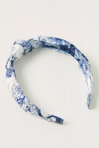 Charmz All-Over Printed Hair Band with Knot Detail
