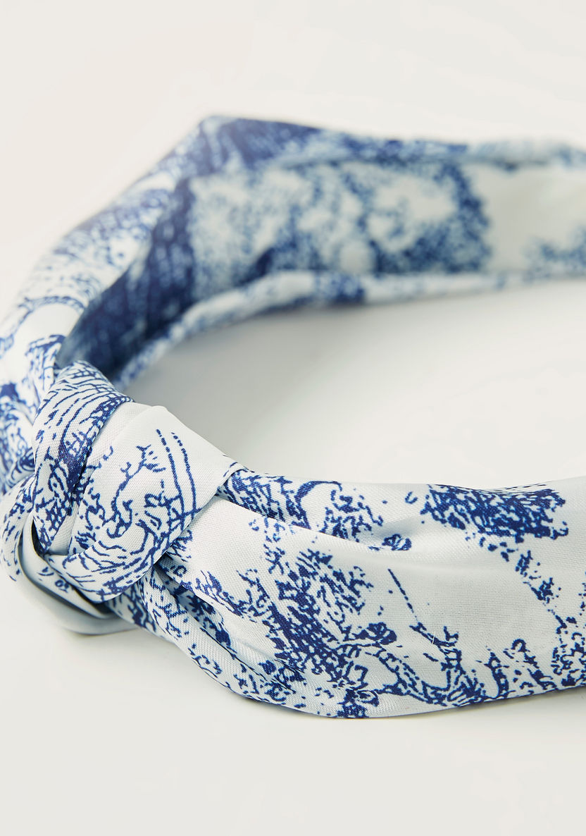 Charmz All-Over Printed Hair Band with Knot Detail-Hair Accessories-image-1