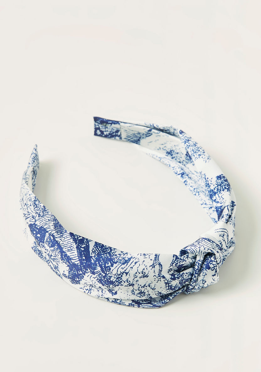 Charmz All-Over Printed Hair Band with Knot Detail-Hair Accessories-image-2