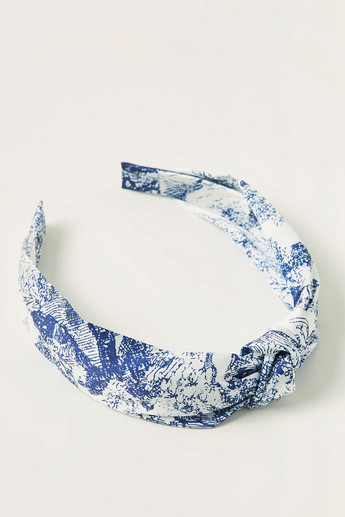 Charmz All-Over Printed Hair Band with Knot Detail