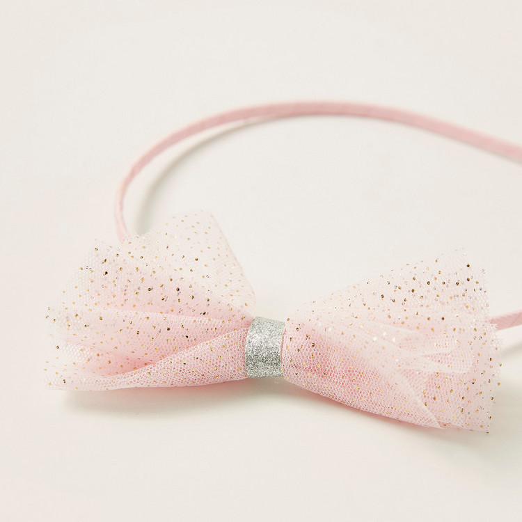 Charmz Embellished Hair Band with Bow Applique Detail