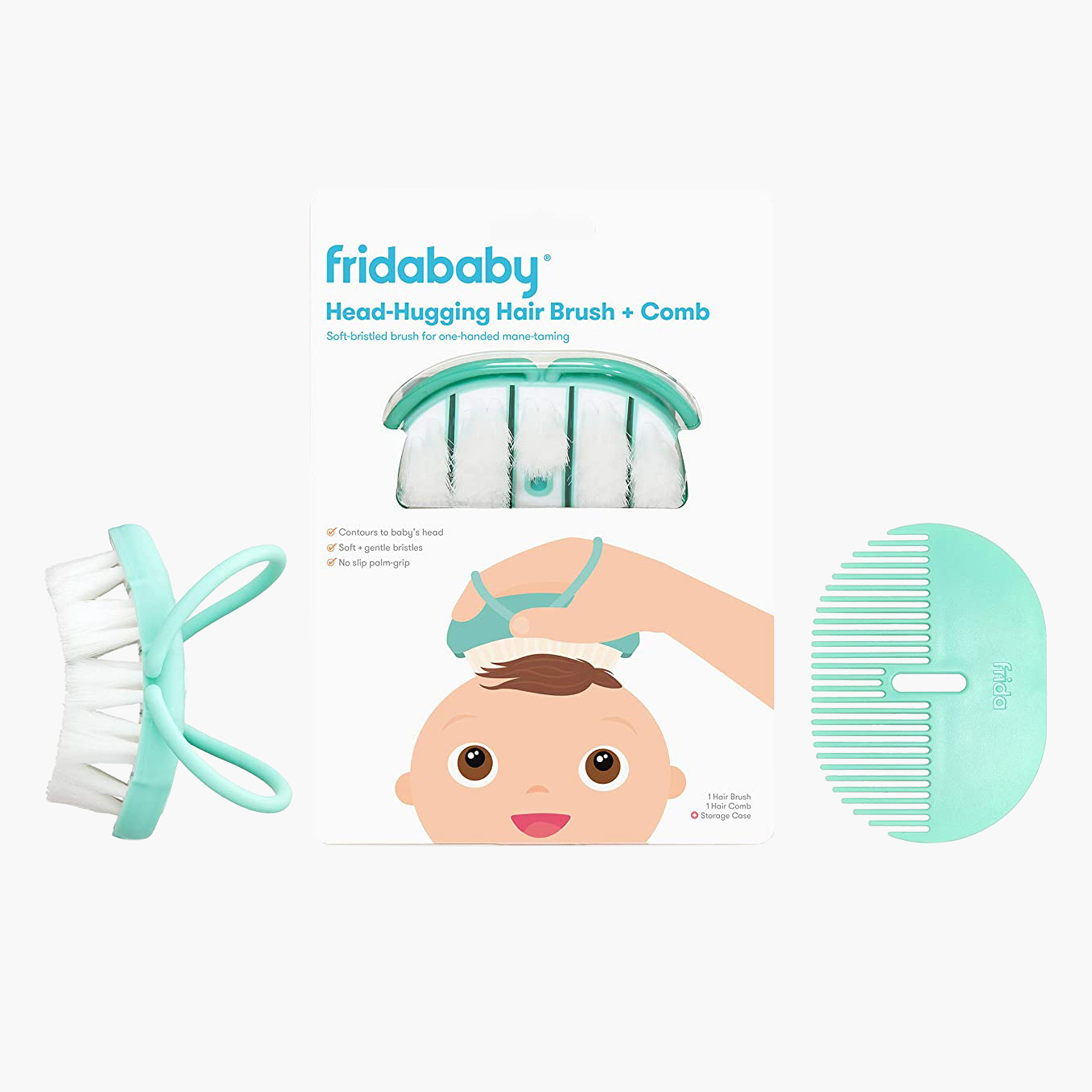 Fridababy Baby Head Hugging Hairbrush and Styling Comb Set-baby-bathandcare-hairbodyskincare-image-3