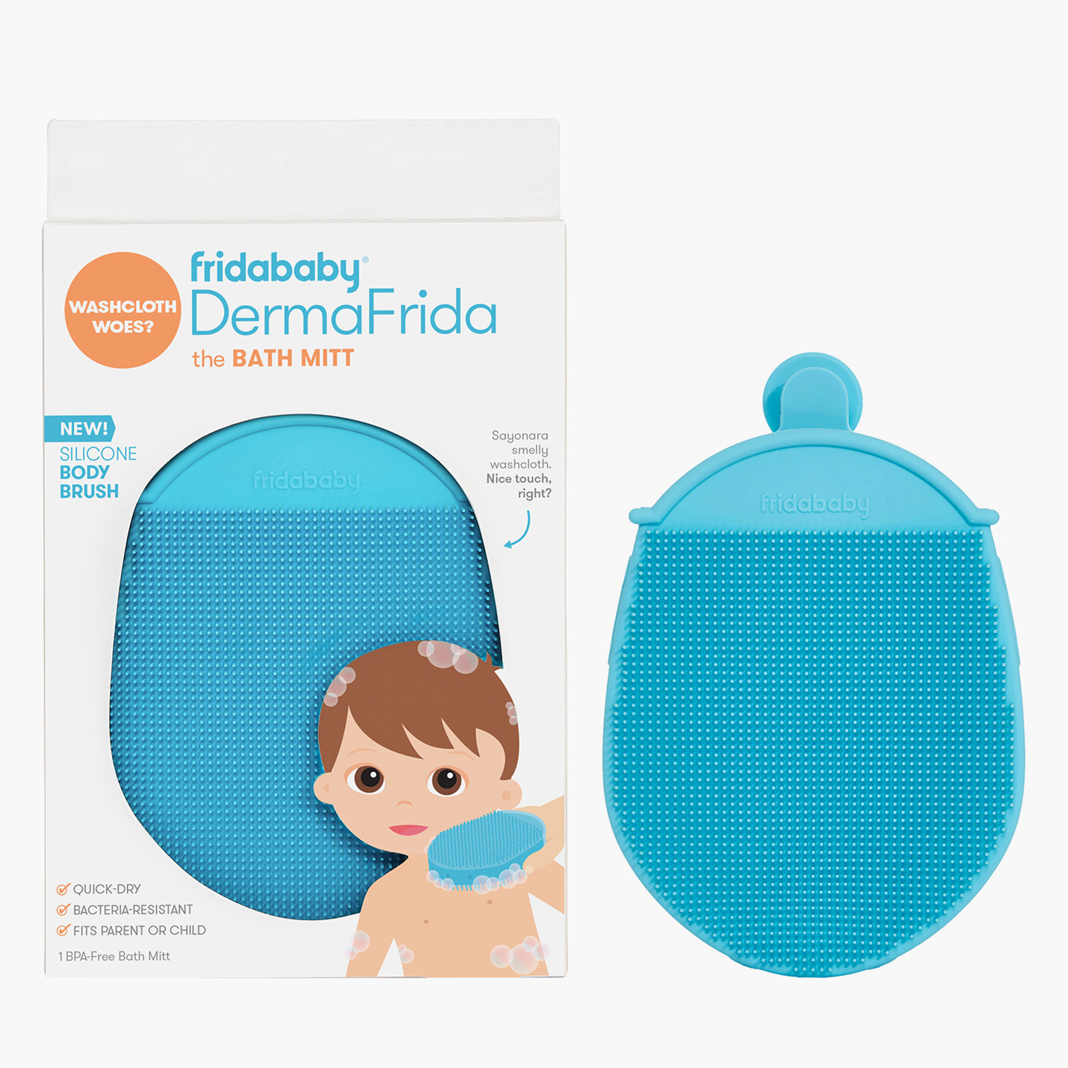 Fridababy DermaFrida One Mitt Wonder Quick Dry Bath Mitt-baby-bathandcare-bathtubs-image-1
